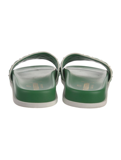 Valentino Rockstud Accents Leather Slides
