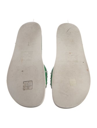 Valentino Rockstud Accents Leather Slides