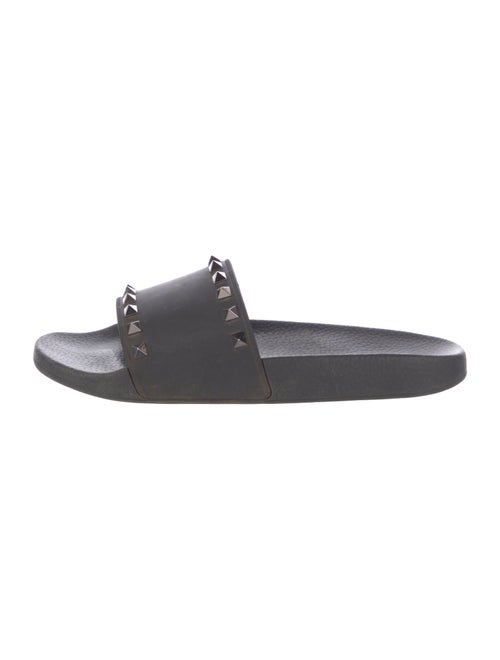 Valentino Rockstud Accents Rubber Slides