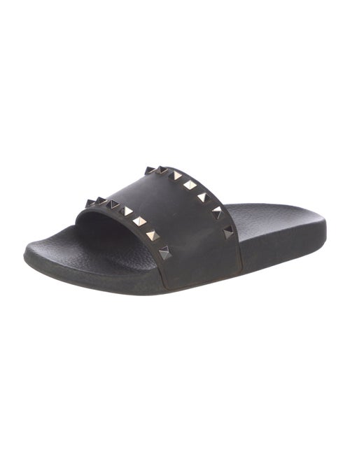 Valentino Rockstud Accents Rubber Slides
