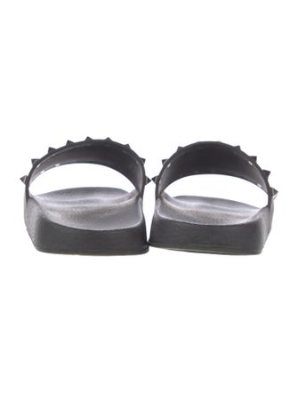 Valentino Rockstud Accents Rubber Slides