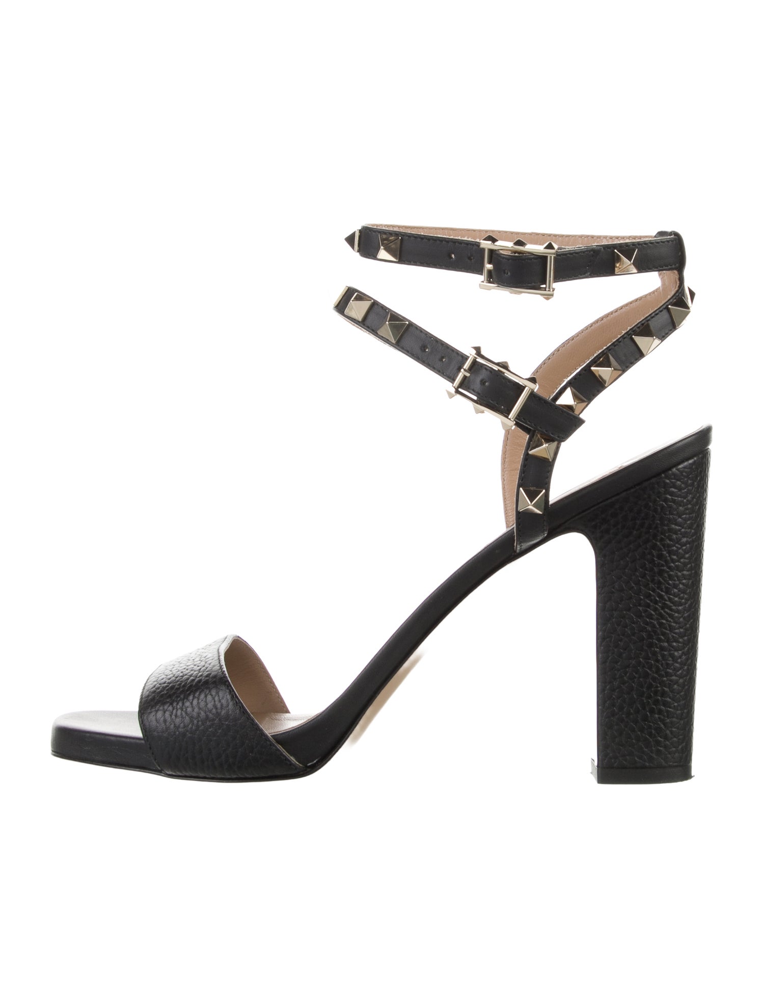 Valentino Rockstud Accents Leather Sandals