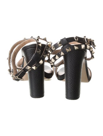 Valentino Rockstud Accents Leather Sandals