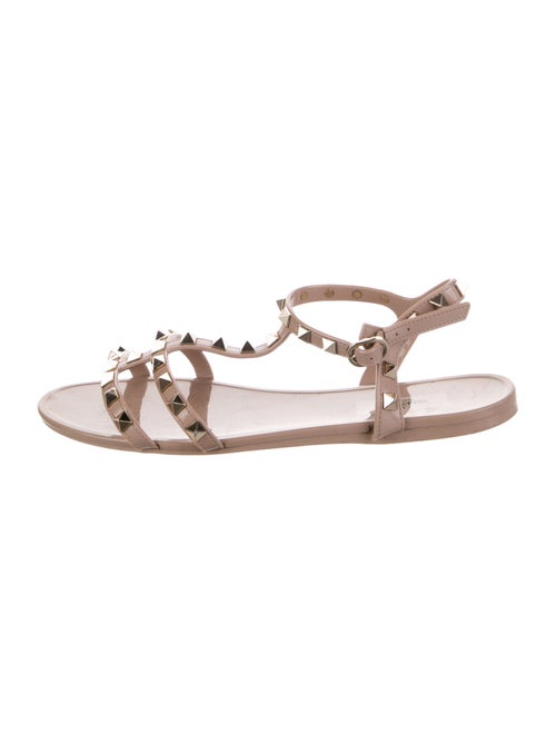 Valentino Rockstud Accents PVC Gladiator Sandals