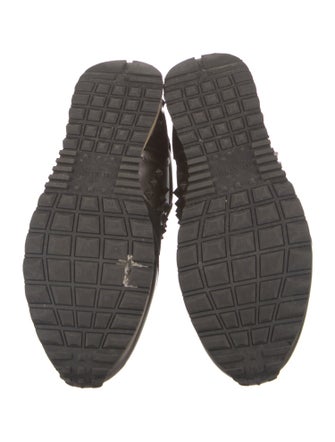 Valentino Rockstud Accents Leather Sneakers