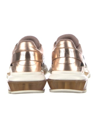 Valentino Leather Mesh Accents Chunky Sneakers