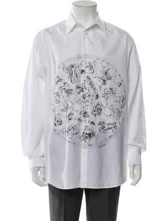 Valentino Graphic Print Long Sleeve Shirt