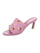 Valentino Rockstud Accents Leather Slides