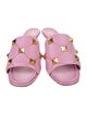 Valentino Rockstud Accents Leather Slides