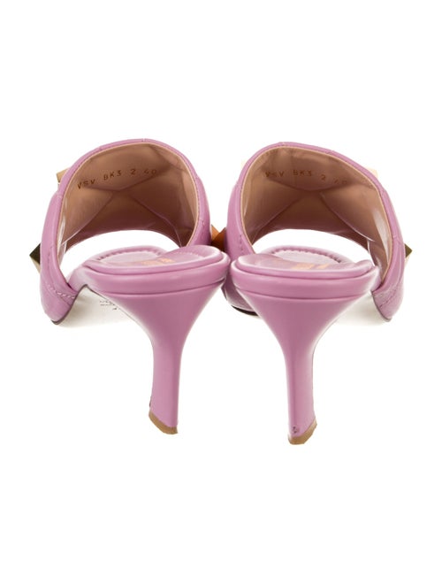 Valentino Rockstud Accents Leather Slides