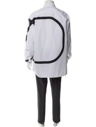 Valentino Colorblock Pattern Long Sleeve Shirt