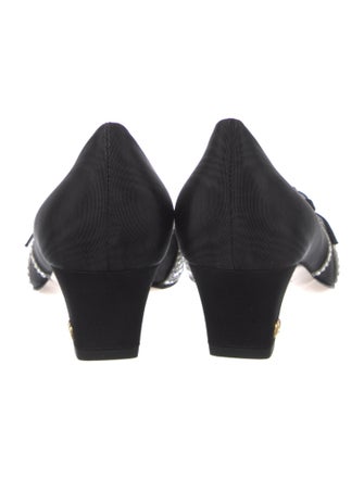 Valentino Satin Crystal Embellishments Pumps