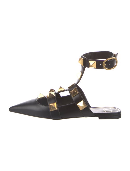 Valentino Rockstud Accents Leather Mules
