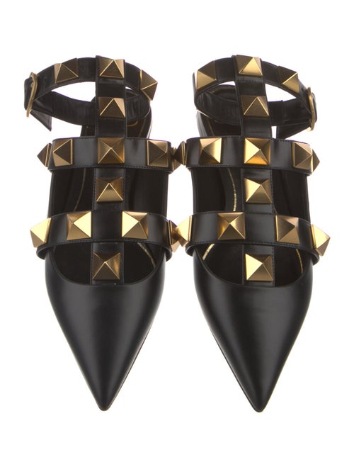 Valentino Rockstud Accents Leather Mules