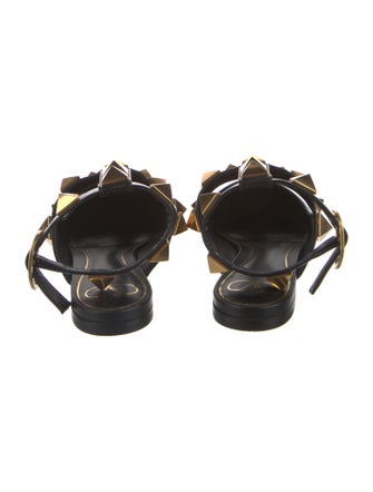 Valentino Rockstud Accents Leather Mules