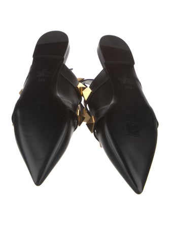 Valentino Rockstud Accents Leather Mules