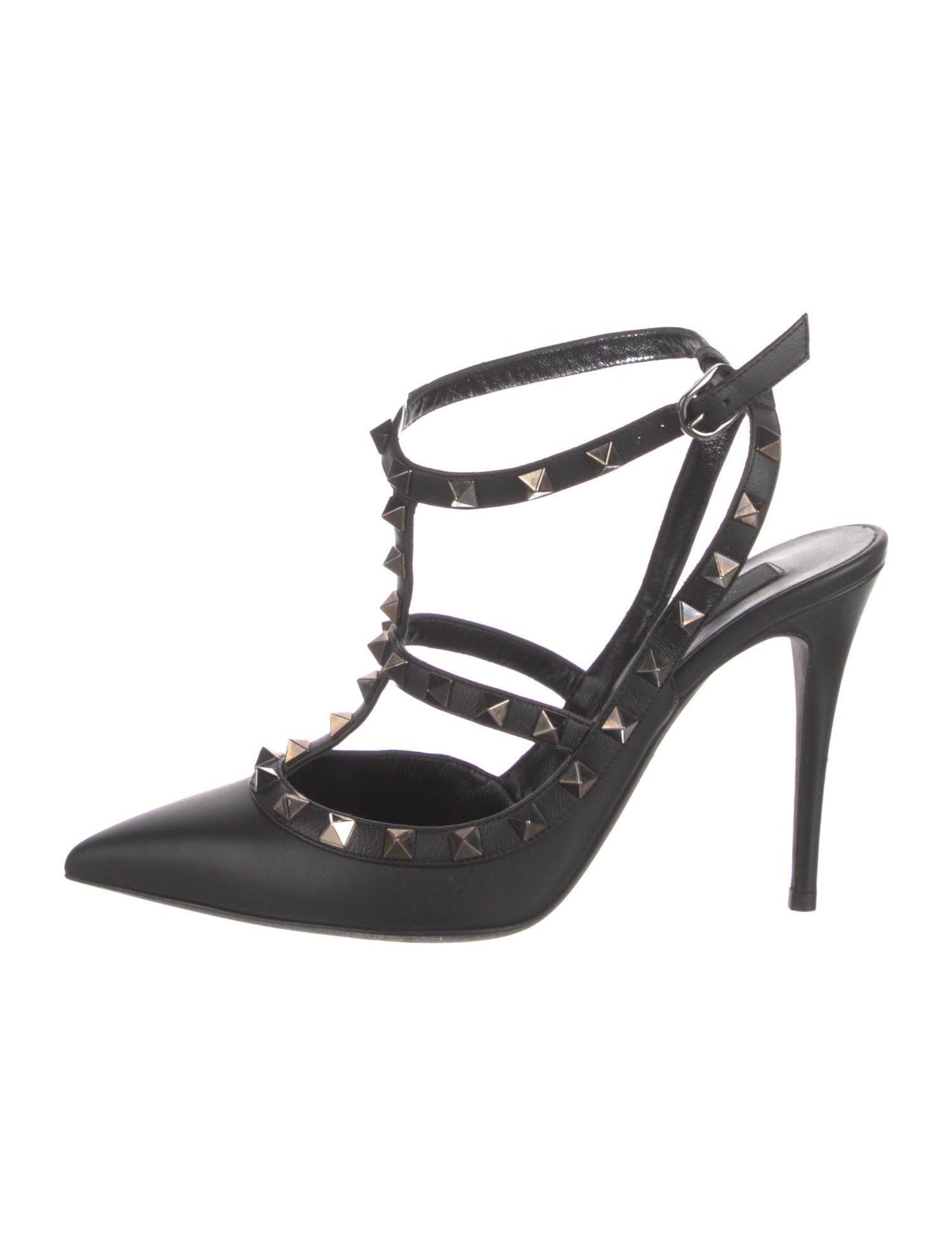 Valentino Rockstud Accents Leather Pumps