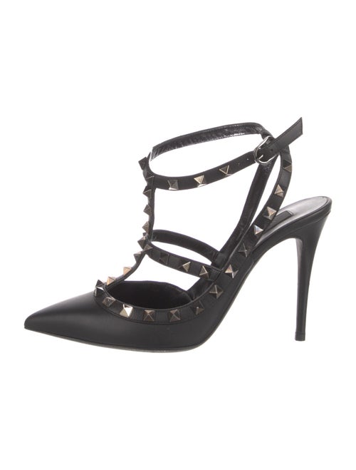 Valentino Rockstud Accents Leather Pumps