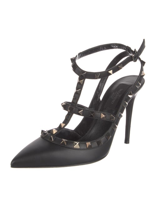 Valentino Rockstud Accents Leather Pumps