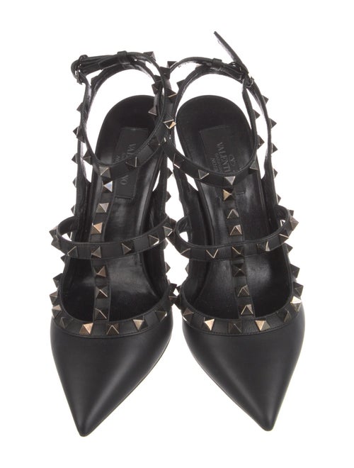 Valentino Rockstud Accents Leather Pumps
