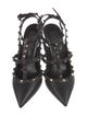 Valentino Rockstud Accents Leather Pumps