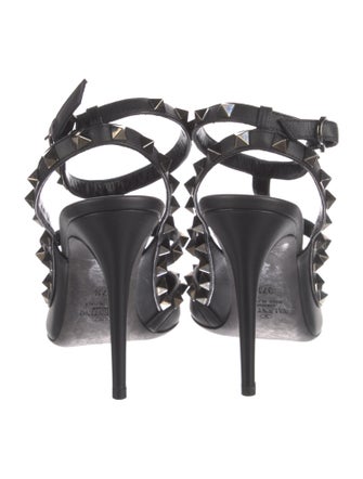 Valentino Rockstud Accents Leather Pumps