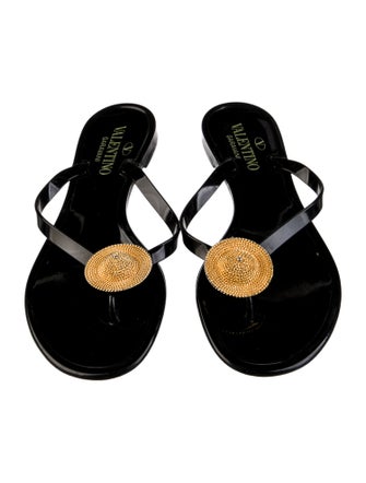 Valentino Rockstud Accents PVC Slides
