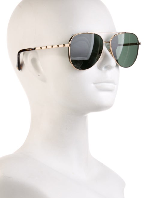 Valentino Rockstud Accents Aviator Sunglasses