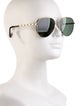 Valentino Rockstud Accents Aviator Sunglasses