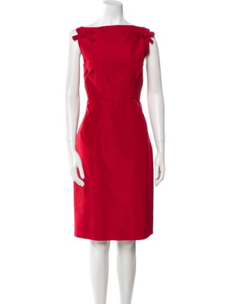 Valentino Bateau Neckline Knee-Length Dress