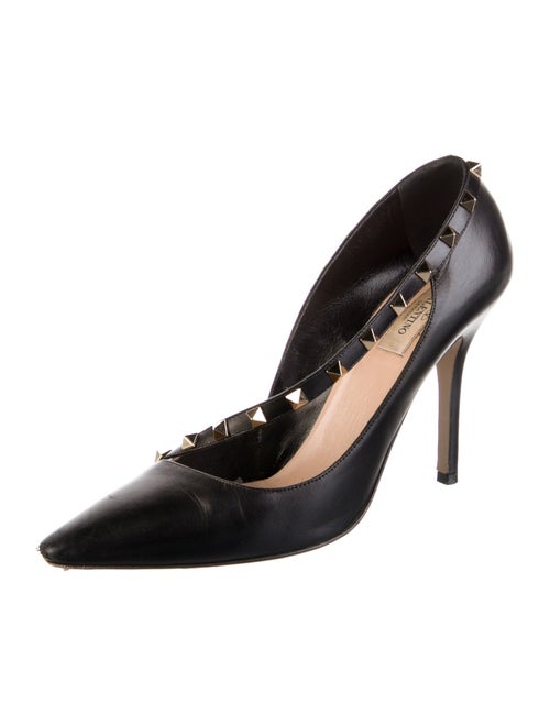 Valentino Rockstud Accents Leather Pumps
