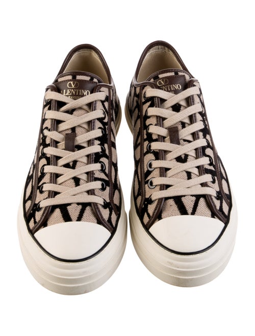 Valentino Canvas Printed Sneakers