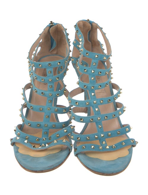Valentino Rockstud Accents Suede Sandals