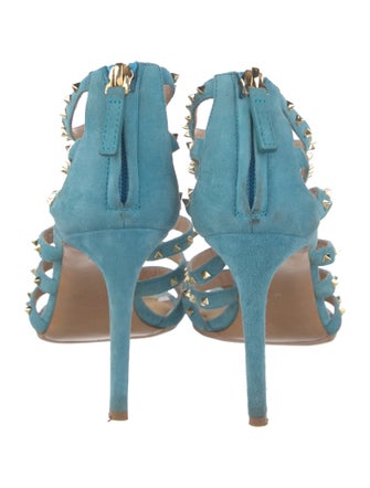 Valentino Rockstud Accents Suede Sandals