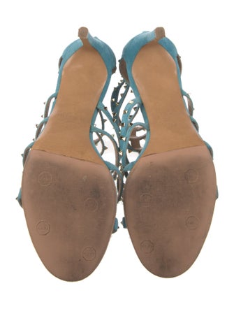 Valentino Rockstud Accents Suede Sandals