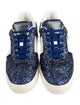 Valentino Rockstud Accents Glitter Sneakers