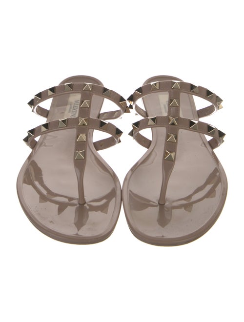 Valentino Rockstud Accents Rubber Slides