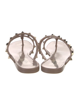 Valentino Rockstud Accents Rubber Slides
