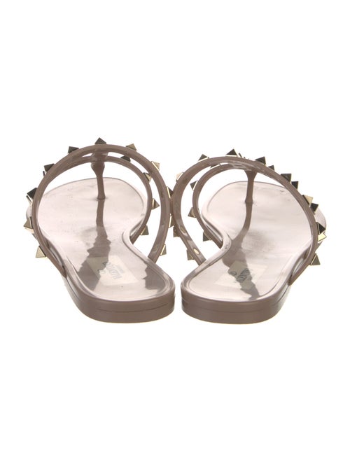 Valentino Rockstud Accents Rubber Slides