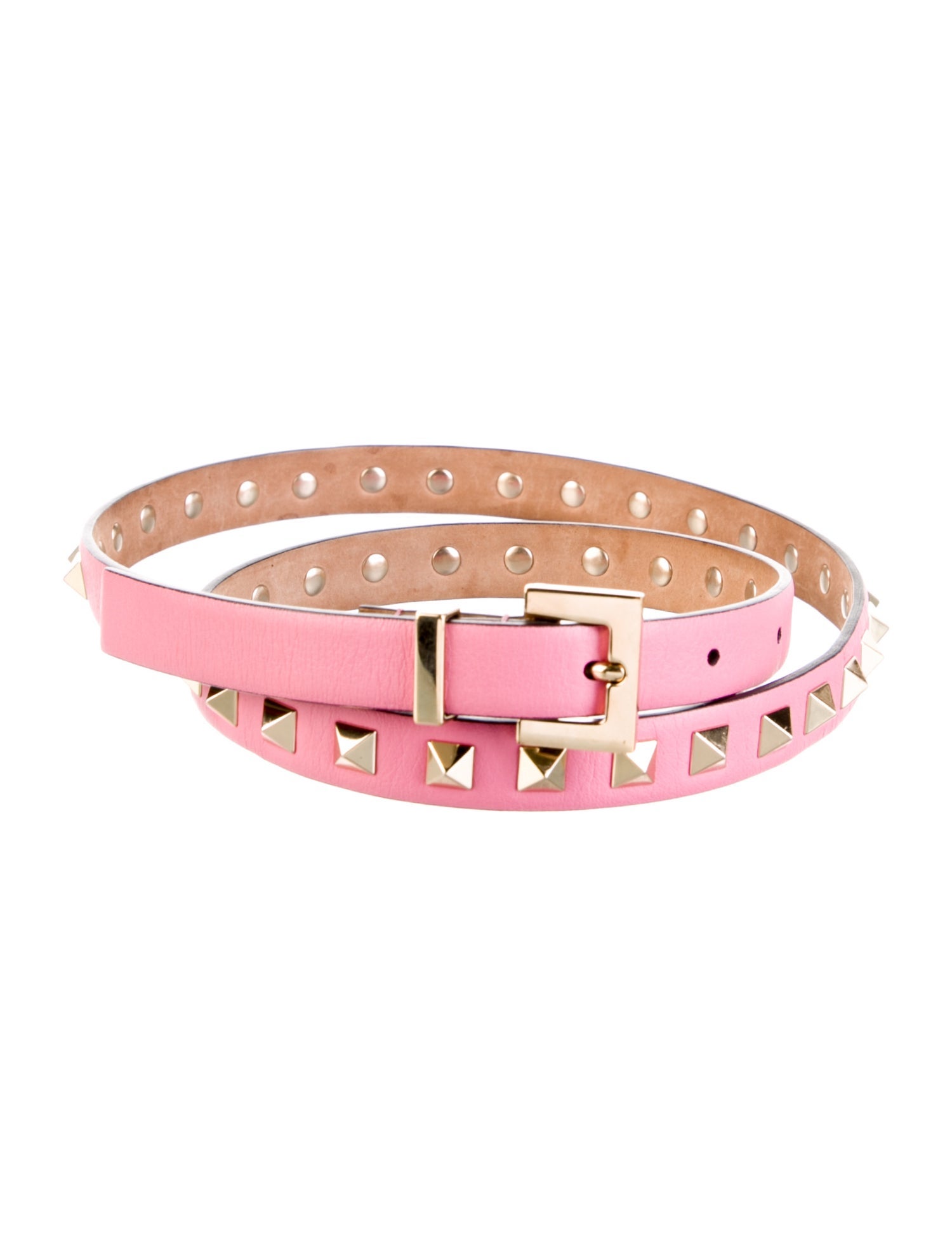 Valentino Rockstud Accents Skinny Belt