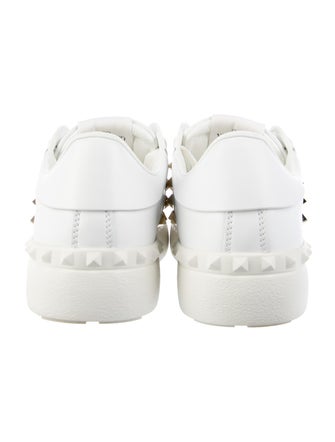Valentino Rockstud Accents Leather Sneakers