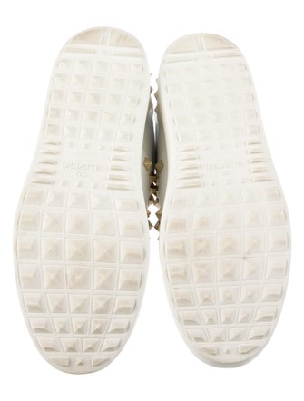 Valentino Rockstud Accents Leather Sneakers