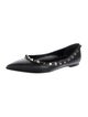 Valentino Rockstud Accents Leather Ballet Flats