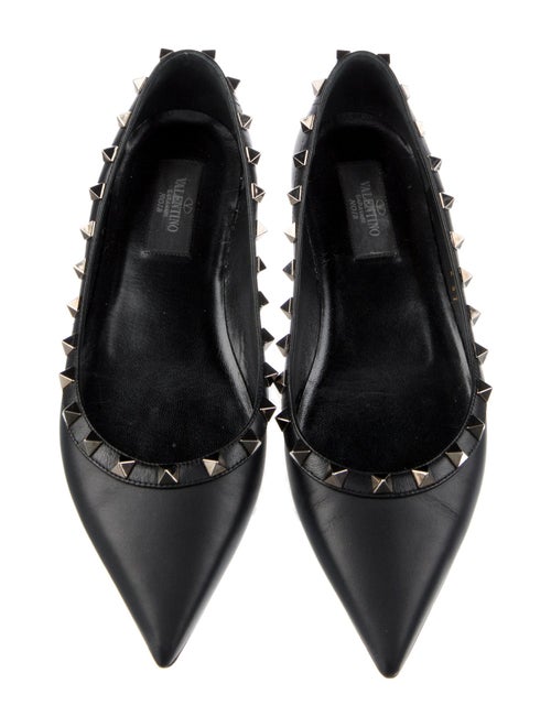 Valentino Rockstud Accents Leather Ballet Flats
