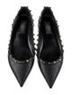 Valentino Rockstud Accents Leather Ballet Flats