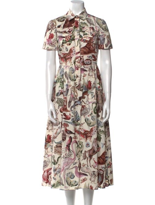 Valentino Printed Midi Length Dress