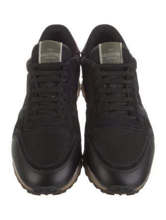 Valentino Leather Printed Sneakers