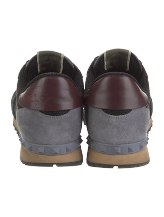 Valentino Leather Printed Sneakers