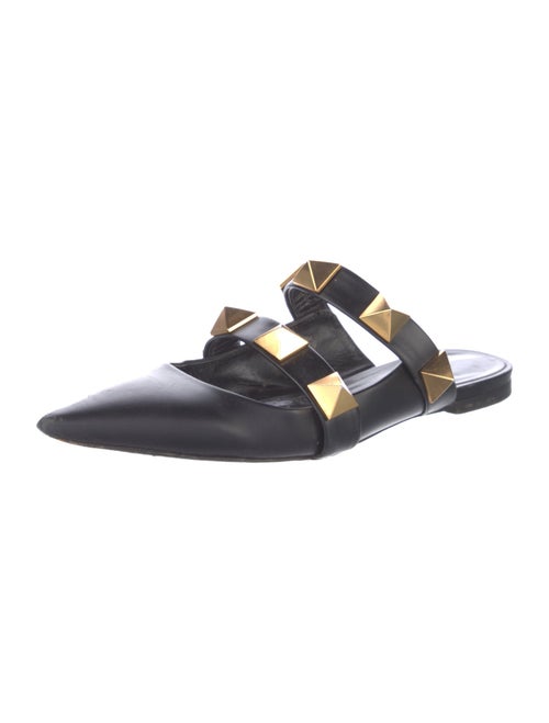 Valentino Rockstud Accents Leather Mules