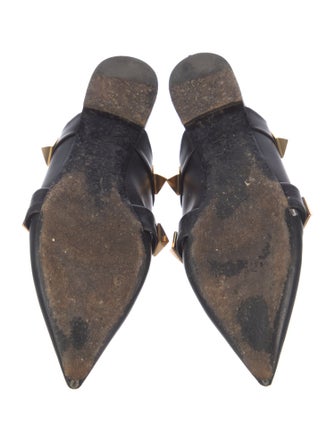 Valentino Rockstud Accents Leather Mules